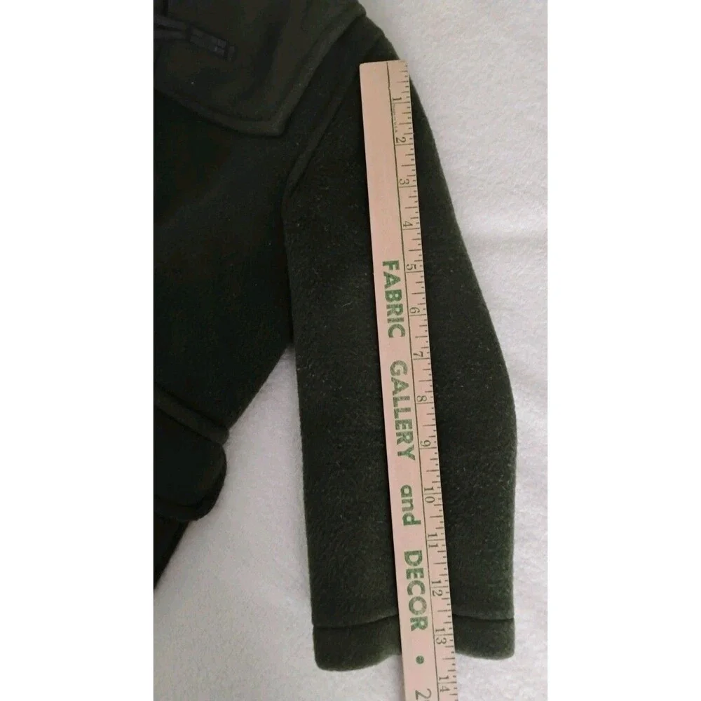 Vtg Child’s The Scotch House Winter Coat Boys Green Wool Hooded Sz 5 Preppy UK